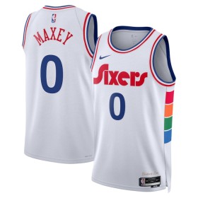Dres Philadelphia 76ers Tyrese Maxey Nike 2024-25 City Edition Bijela Swingman